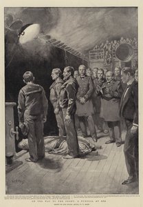 Op weg naar het front, een begrafenis op zee